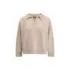 Max Mara Beige Fleece Wool Top