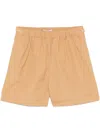 Max Mara Drawstring Waistband Shorts Eyelet Detailing In Nude