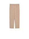 Max Mara Slim-fit Stretch-wool Trousers With Double Pleats In Beige