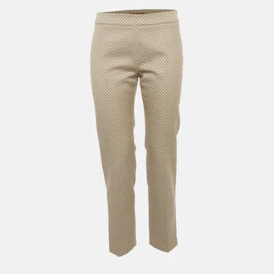 Max Mara Beige Jacquard Slim Fit Jeans In Neutral
