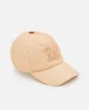 Max Mara Jez Rafia Baseball Cap In Beige