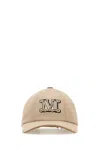 Max Mara Cotton Libero Baseball Cap With Curved Brim In Beige