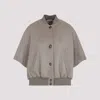 Max Mara Women Cashmere Logo Motif Poncho In Brown