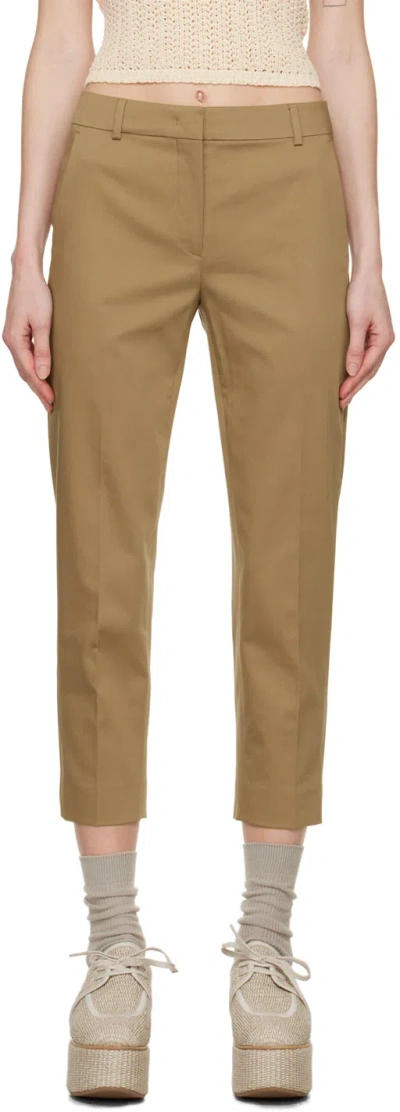 Max Mara Beige Lince Trousers In 41 Clay