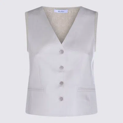 Max Mara Beige Linen Colibri Top In Neutral