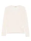 Max Mara Beige Linen Sweatshirt With Relaxed Fit In Pink