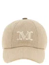 Max Mara Raffia-effect Basketweave Baseball Hat In Brown
