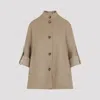 Max Mara Wool Cape In Beige