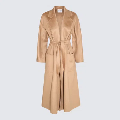 Max Mara Labbro Belted Cashmere Coat In Camel