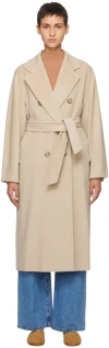 Max Mara Beige Madame Coat In 032 Sand