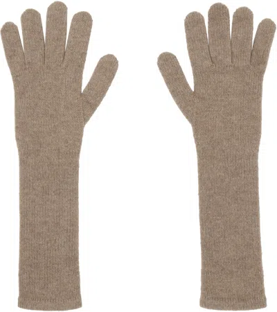 Max Mara Beige Mmjock Gloves In 010 Beige