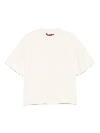 MAX MARA BEIGE MOCKNECK SOLID T-SHIRT
