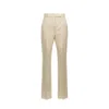 Max Mara Beige Regular Flat Front Pant In Neutral