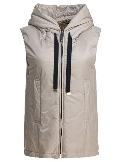 MAX MARA MAX MARA BEIGE PADDED SLEEVELESS JACKET