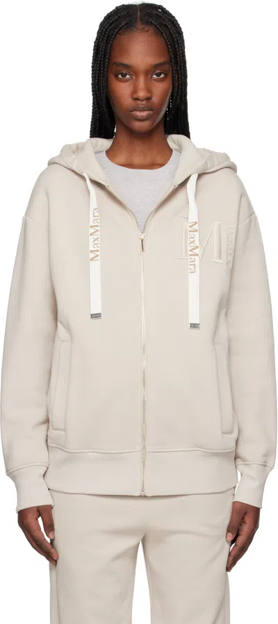 Max Mara Beige Pecos Hoodie In 004 Beige