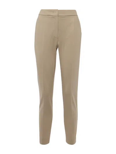 MAX MARA BEIGE PEGNO JERSEY TROUSERS