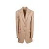 Max Mara Beige Polyester Blazer In Brown