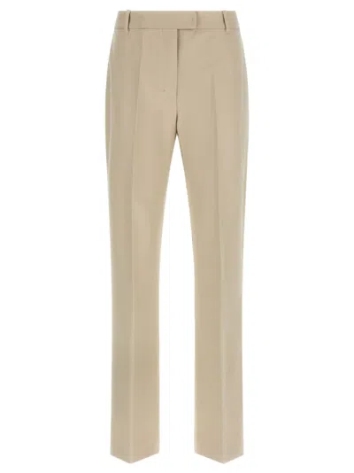 MAX MARA BEIGE REGULAR FLAT FRONT PANT