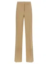 Max Mara Beige Regular Flat Front Pants In Brown