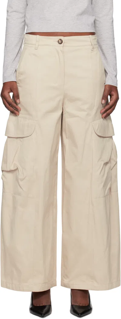 Max Mara Beige Rosatea Trousers In 001 Sand