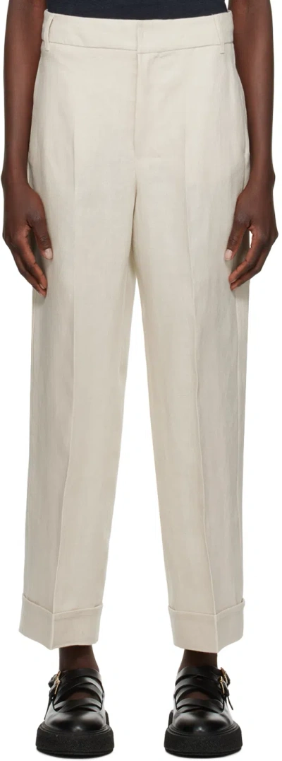 Max Mara Beige Salix Trousers In 4 Beige