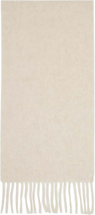 Max Mara Beige Scilli Scarf In Multi