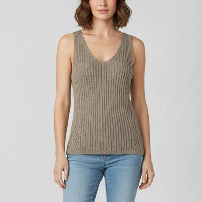 Pre-owned Max Mara Beige Sheer Vicini Knitted Tank Top Xs