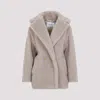 Max Mara Relaxed Fit Alpaca And Virgin Wool Blend Coat In Beige