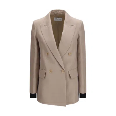 Max Mara Beige Silk Clothing In Neutral
