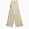 Max Mara Beige Silk Scarf In Cream