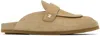 Max Mara Beige Soft Suede Mules In 003 Beige