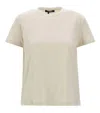Max Mara Beige Solid Crew Neck T-shirt In Beige
