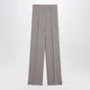 Max Mara Beige Straight Linen Pants