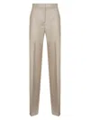 Max Mara Tailored Trousers With Belt Loops And Pockets In Neutral