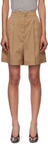 Max Mara Beige Sultano Trouser Shorts In Brown