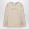 Max Mara Berma Sweatshirt In Silk-blend In Brown