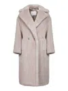 Max Mara Beige Tedgirl Teddy Bear Icon Coat Coat In Pink