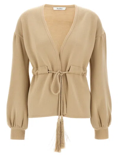MAX MARA BEIGE TIBERIO CARDIGAN