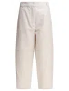 Max Mara Beige Trousers With Cropped Length In White