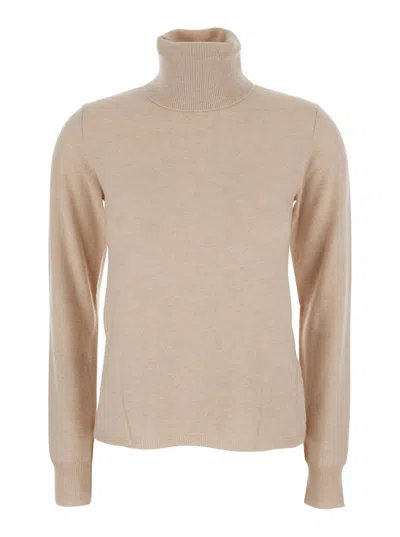 MAX MARA WOMEN BEIGE TURTLE NECK SWEATER, L LUXURY SWEATERS & KNITWEAR FOR WOMEN DARVEYS