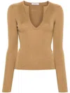 Max Mara Beige Urlo Sweater In Brown