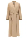 Max Mara Camel Dressing Gown Coat Coats Beige In Neutral