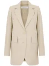Max Mara Beige Virgin Wool Blazer In Beige