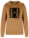Max Mara Drawstring Long-sleeved Hoodie In Beige