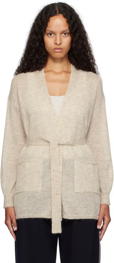 Max Mara Beige Visino Cardigan In 001 Beige