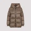 Max Mara Padded Down Jacket With Hood In Green