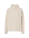 Max Mara Wool And Cashmere Turtleneck Jumper In Beige