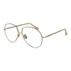 Max Mara Beige Women Optical Frames In Gold