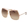 Max Mara Beige Women Sunglasses In Brown