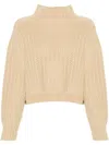 Max Mara Tricot-knit Cardigan In Beige